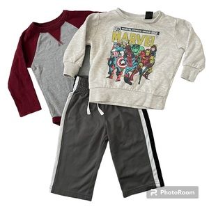 Multi-Brand- Infant Boys Cold Weather Bundle Size 12m Gray/Maroon